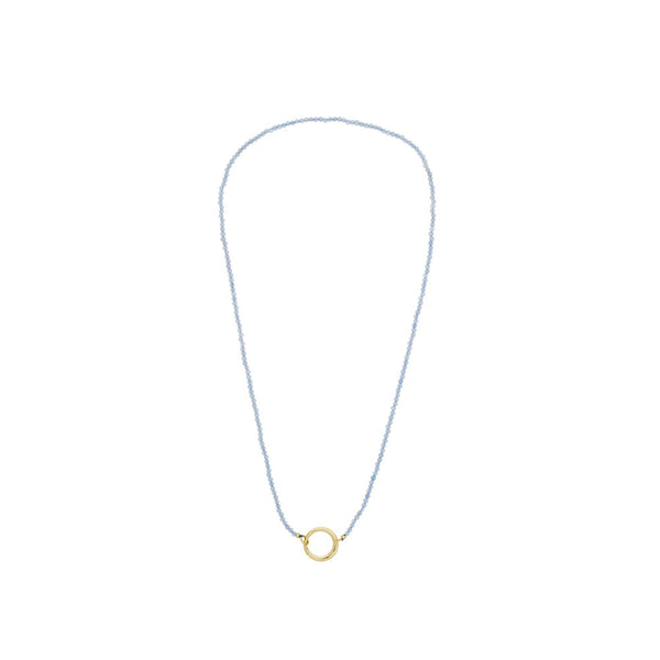 Gemstone Charm Lock Chain 2mm