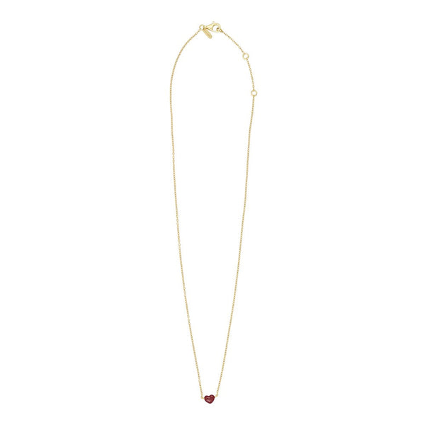 Little Big Love Halskæde Burgundy, Guldbelagt fra Design Letters – produktbillede