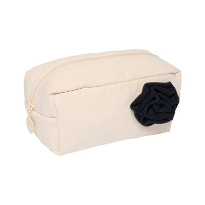 Travel Wash bag with flower brooch