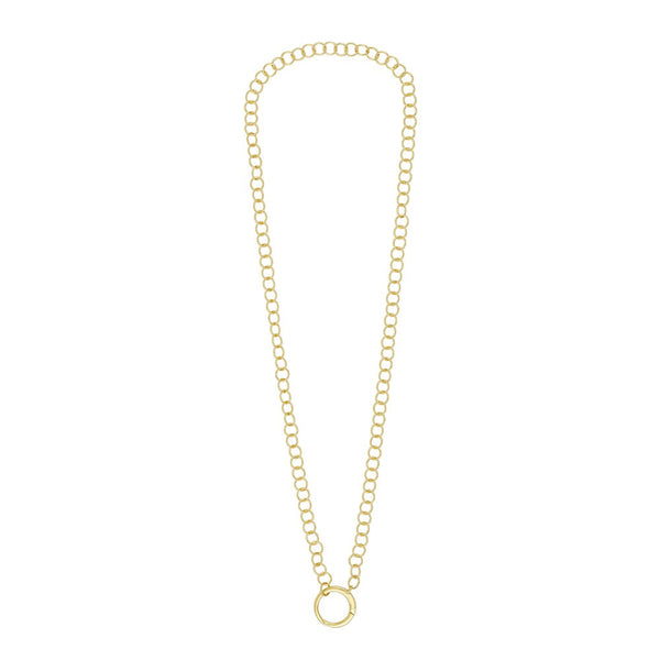 Cable Charm Lock Chain 5mm Goldplated
