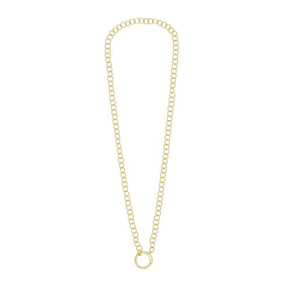 Cable Charm Lock Chain 5mm Goldplated