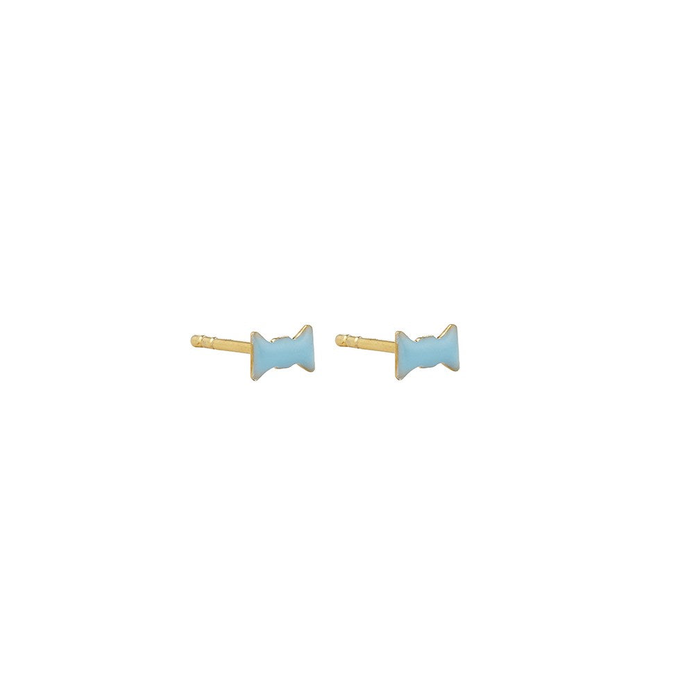 Bow tie Earstuds (set of 2 pcs) - Goldplated