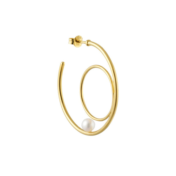 Peal Drop Circle Hoop
