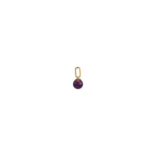 Stone Drop charm 5mm (18k Guldbelagt)