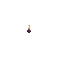Stone Drop charm 5mm (18k Guldbelagt)