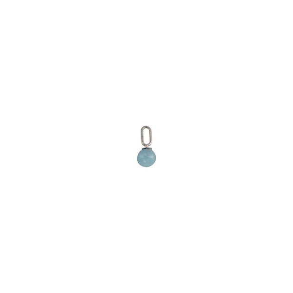 Stone Drop charm 5mm (Silver)