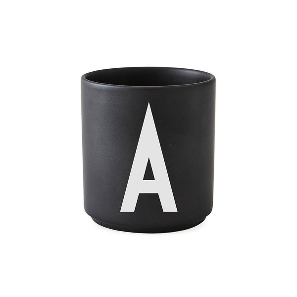 Personlig Porcelænskop A-Z - Sort
