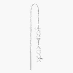 Vocabulary ear chain, silver