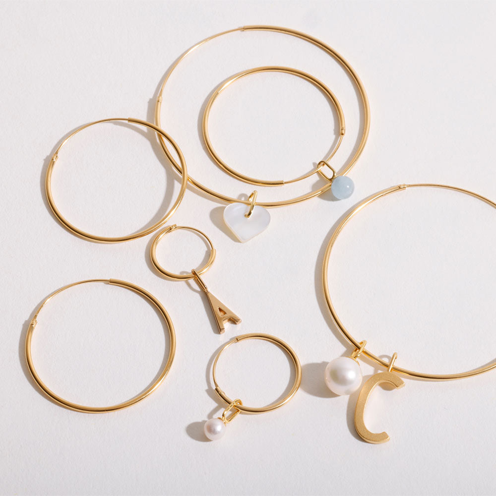 DL Hula Hoops 30mm Gold plated (set of 2 pcs)