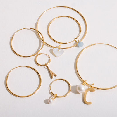 DL Hula Hoops 45mm Gold plated (set of 2 pcs)