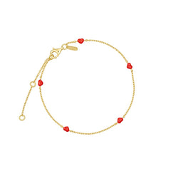 Little Big Love Multiple Hearts Armbånd - Guldbelagt
