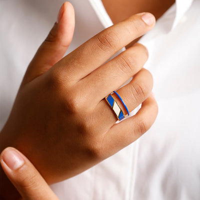 Classic Stack Ring - Blue