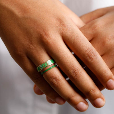 Classic Stack Ring - Green