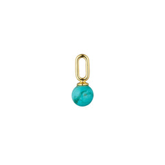 Stone Drop charm 5mm (18k Guldbelagt)
