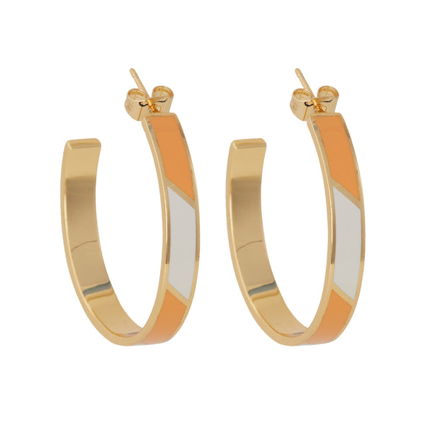 Striped Candy Earrings 35mm - Set of 2 pcs