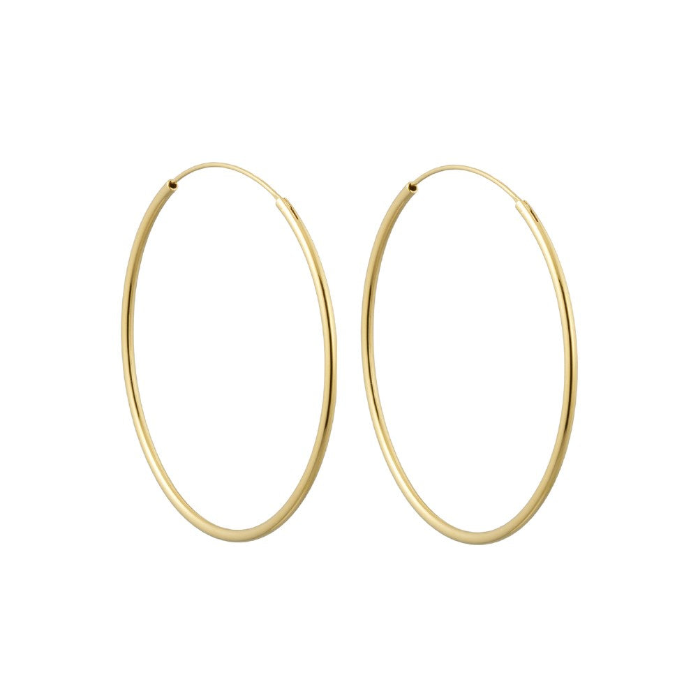 DL Hula Hoops 45mm Gold plated (set of 2 pcs)