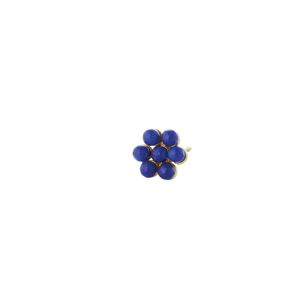 My Flower Earring Stud 7mm Gold plated 1 pcs - Monochrome