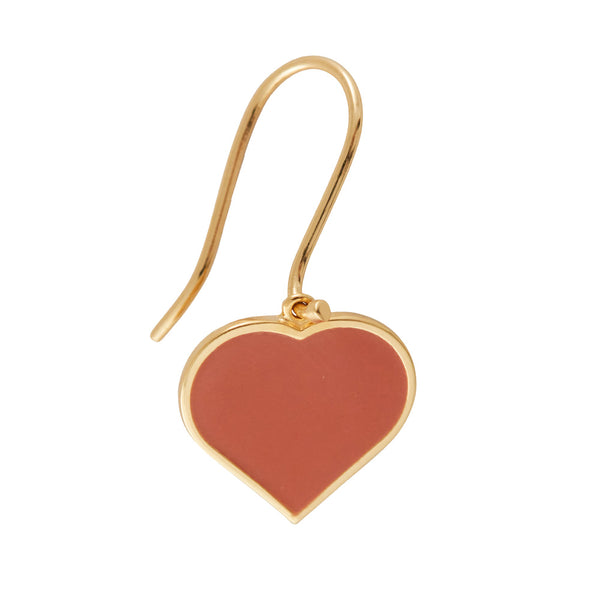 Big Heart Enamel Ear hanger 1 pcs 15mm
