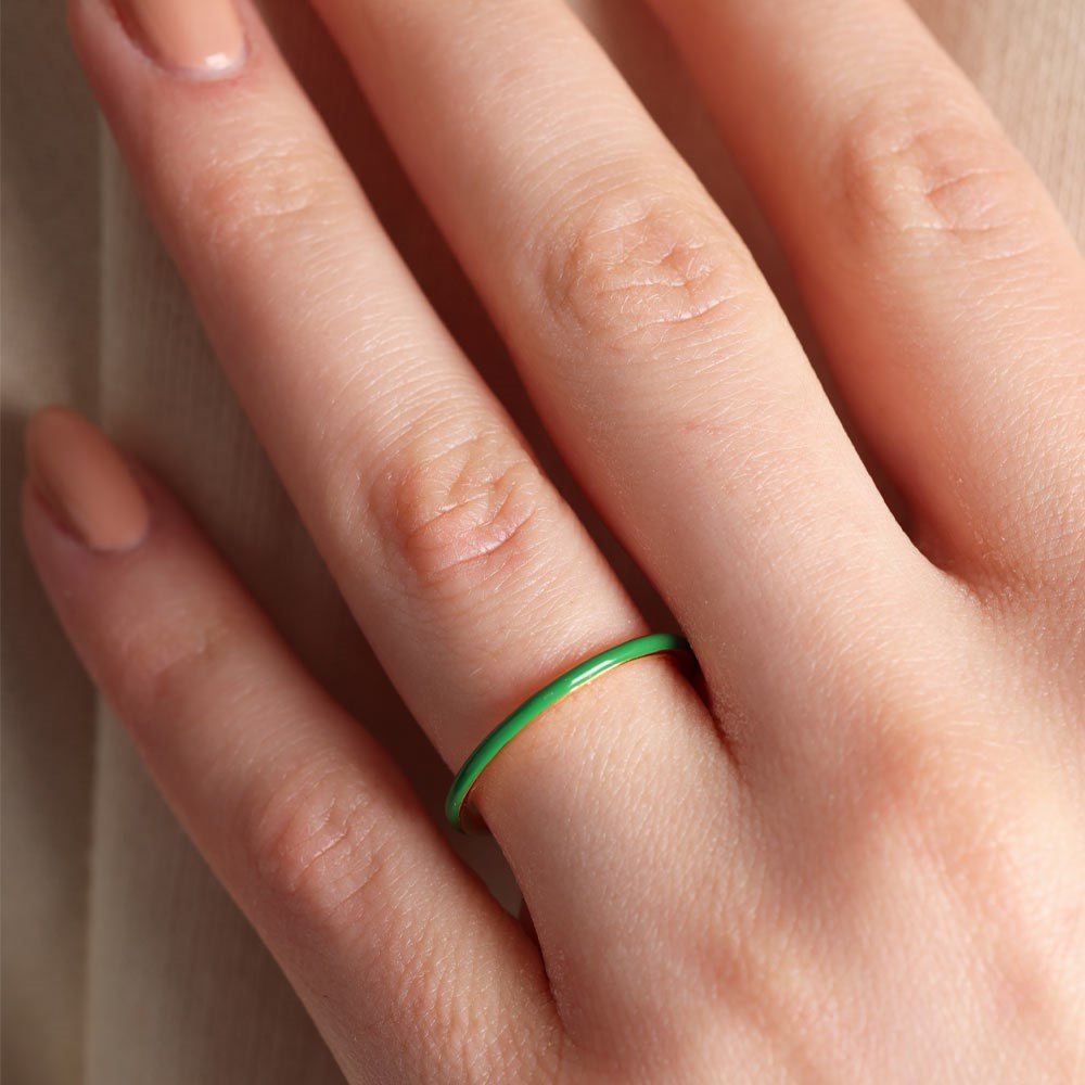 Classic Stack Ring - Green