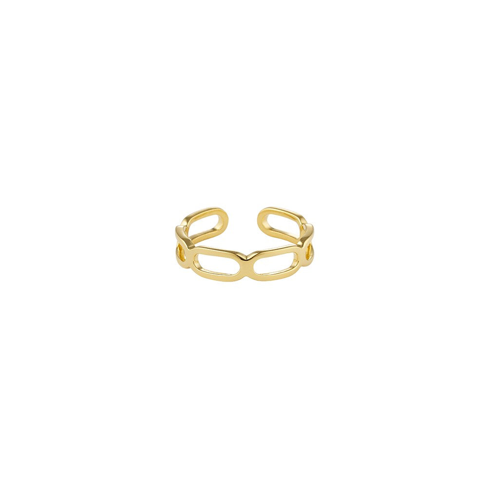 Square Link Ring - Goldplated – Design Letters DKK
