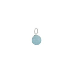 Stone Drop Charm 8mm (Silver)