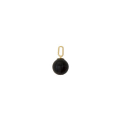 Stone Drop Charm 8mm (18k Guldbelagt)