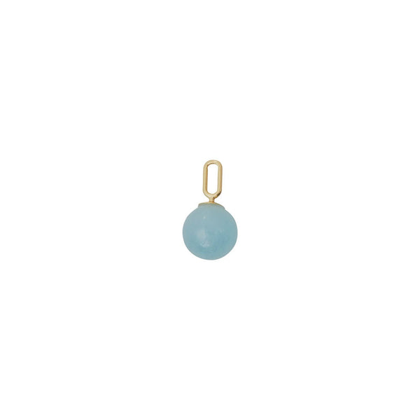 Stone Drop Charm 8mm (18k Guldbelagt)