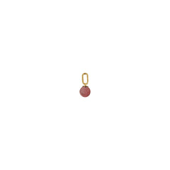Stone Drop charm 5mm (18k Guldbelagt)